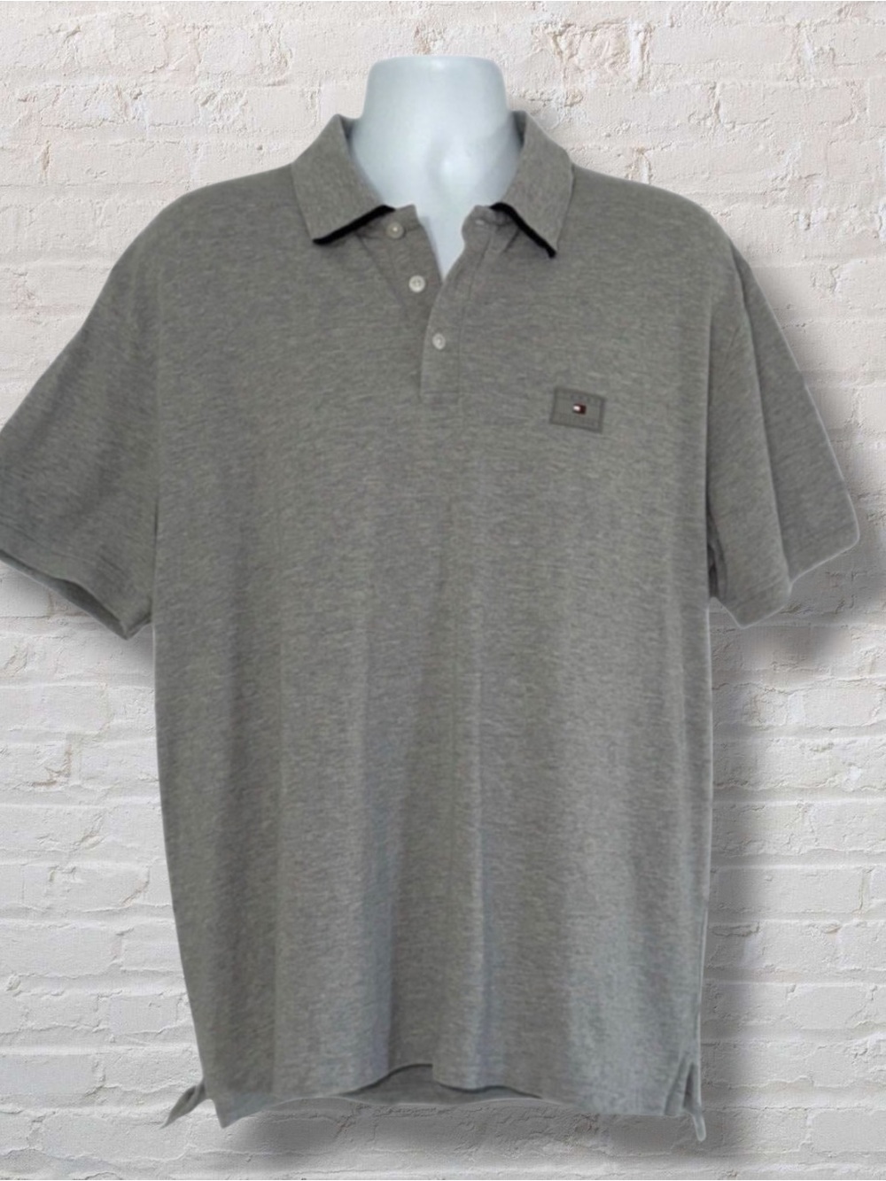 Tommy Hilfiger Gray Polo Shirt Men’s XL Regular Fit | 100% Cotton